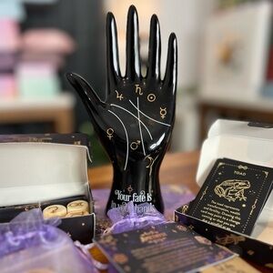 Palmistry Hand and Other Witch Box Items